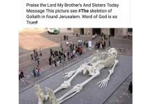 Kerangka Goliath atau Nabi Adam?