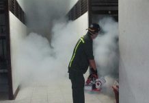 Sambut Jamaah Kalbar Asrama Haji Difogging
