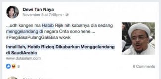 Foto Oldig Rizieq Shihab Menggelandang