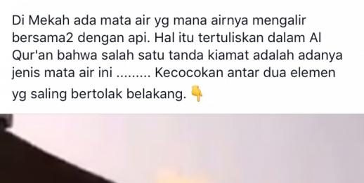 Mata Air-Api di Iraq, Bukan di Makkah