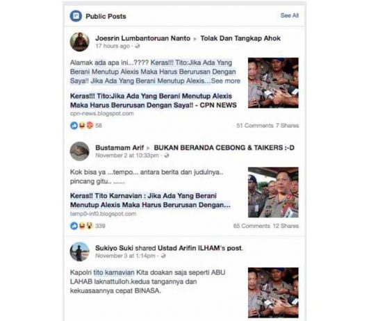 Memfitnah Kapolri soal Alexis