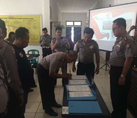 Jajaran Polres Kayong Utara Teken Fakta Integritas