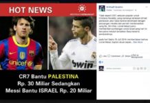 Hoax Messi Sumbang Israel Disebar Lagi