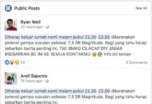 Hoax Gempa Susulan 7,5 SR