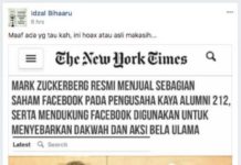 Hoax Bos Facebook yang Menggelikan