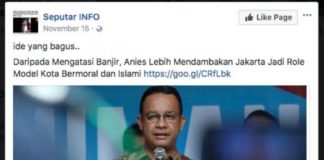 Blog Clickbait Serang Anies soal Banjir