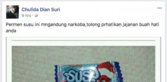 Panik Permen Susu Mengandung Narkoba