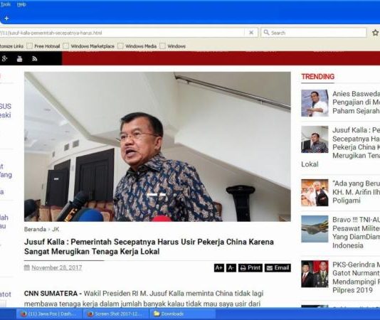 Blog Provokatif Pelintir Pernyataan Wapres