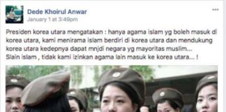 Hoax Korut Menuju Negara Islam