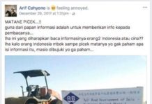 Salah Paham Papan Proyek Jalan