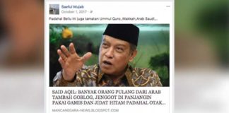 Provokasi Memelintir Pernyataan Said Aqil