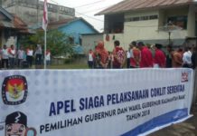 Apel Siaga Petugas Coklit Ini Harapan Ketua KPU Sekadau Pelaksanaan Apel Siaga dalam rangka Coklit di Sekadau, Sabtu pagi