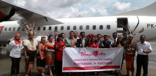 Wings Air Terbang Perdana Rute Pontianak-Kuching