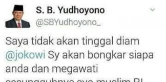 Akun Twitter SBY Dipalsu untuk Tebar Ancaman