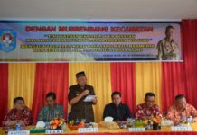 Kecamatan Sungai Raya Kecipratan Anggaran Pembangunan Rp87 Miliar Musrenbang. Bupati Kubu Raya, H Rusman Ali memberikan sambutan dalam Musrenbang di Kecamatan Sungai Raya. Syamsul Arifin/RK.
