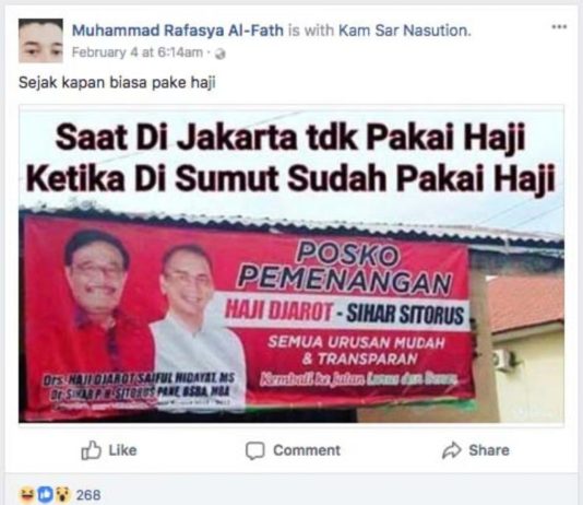 Gelar Haji Djarot Disoal