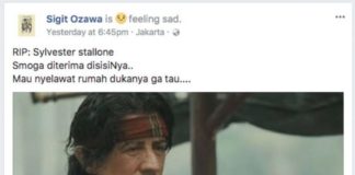 Stallone Geram Beberapa Kali Dikabarkan Meninggal