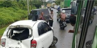 Tabrakan Beruntun, Pengendara Motor Tewas Terseret