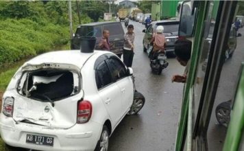 Tabrakan Beruntun, Pengendara Motor Tewas Terseret