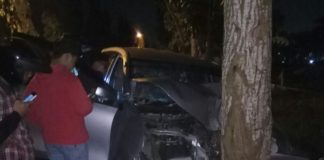 Xenia KB 1042 MD Tabrak Pohon di Arteri Supadio