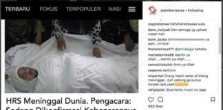 Berita Palsu Rizieq Meninggal