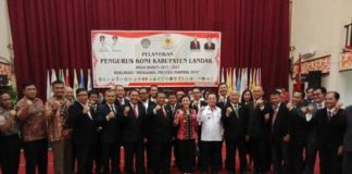 Ini Pesan Karolin pada Pengurus KONI Landak yang Baru Dilantik