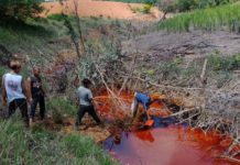 Amdal Belum Keluar, Dua Kali CPO Tumpah Cemari Sungai BERWARNA MERAH. Diduga CPO dari pabrik PT. CM meluber ke sungai Koli di Kabupaten Melawi mengakibatkan air jadi berwarna merah, beberapa waktu lalu. Ketua DPRD Melawi, Abang Tajudin for RK