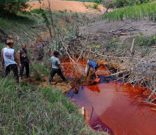 Amdal Belum Keluar, Dua Kali CPO Tumpah Cemari Sungai BERWARNA MERAH. Diduga CPO dari pabrik PT. CM meluber ke sungai Koli di Kabupaten Melawi mengakibatkan air jadi berwarna merah, beberapa waktu lalu. Ketua DPRD Melawi, Abang Tajudin for RK