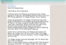 Resah Beras Kimia dari Berita Lawas