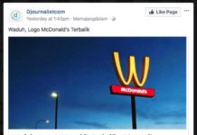 Logo McD Terbalik Bukan Foto Editan