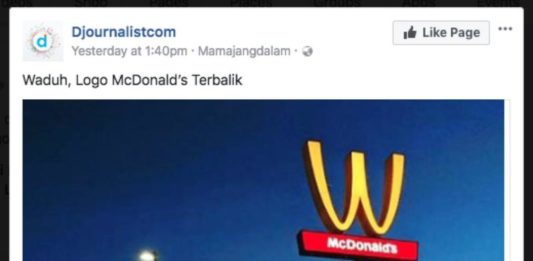 Logo McD Terbalik Bukan Foto Editan
