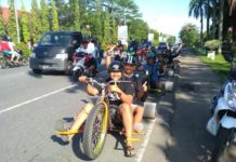Drift Trike, Kendaraan Unik Karya Anggota TNI NGEDRIFTING. Para anggota TNI menyusuri Jalan Ahmad Yani Pontianak dengan mengendarai Drift Trike, Minggu (11/3). Suci Nurdini Setiowati-RK