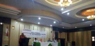 Panwaslu Singkawang Jadi Bawaslu Sekretaris Jenderal Bawaslu RI Gunawan Suswantoro, SH, MSi memberikan arahan saat Rakor Panwaslucam, Kepala Sekretariat, dan PUMK Se kota Singkawang di Hotel Dangau Singkawang, Sabtu (17/3) SUHENDRA RK