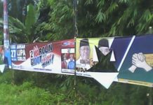 Baliho Yansen-Ason dan Midji-Norsan Dirusak Baliho pasangan Cagub Kalbar, Sutarmidji-Ria Norsan yang dirusak