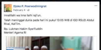 Kabar Bohong Menag Tewas gara-gara Sengatan Ikan Pari