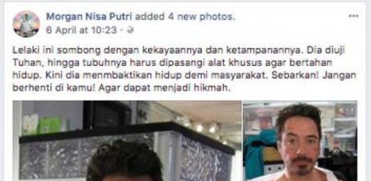 Riasan Tony Stark Jadi Hoax