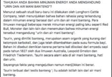 Isu Sperma Banteng di Minuman Energi