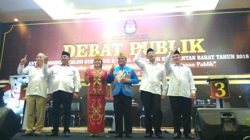 Seluruh Paslon pada siap mengikuti debat publik Pilgub Kalbar 2018 tahap pertama. Rizka Nanda