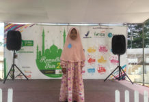 Ditempa Melalui Ekskul di Sekolah, Aprilia Selalu Juara DA'I CILIK. Aprilia Putri Khatlista, peserta juara pertama lomba da’i cilik kegiatan Ramadan Fair yang digelar di kawasan Tugu Khatulistiwa, Minggu (27/5). Nova Sari-RK