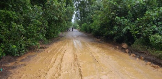 Kondisi Jalan Provinsi Siduk-Sukadana Kian Parah Jalan Rusak. Kondisi jalan provinsi di Desa Simpang Tiga menuju Sukadana rusaknya semakin parah. Kamiriluddin/RK.