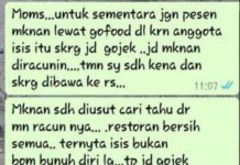 Hoax Makanan Beracun dari ISIS via Ojek Online