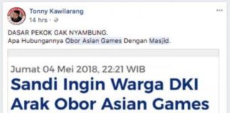 Usulan Sandi soal Asian Games Jadi Bahan Hasutan
