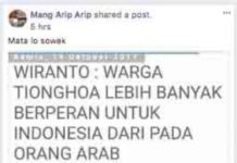 Hasutan SARA Pakai Nama Wiranto