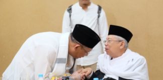 Cagub Kalbar Sutarmidji Minta Doa Restu KH. Ma’aruf Amin Sutarmidji bersama ketua umum MUI KH. Ma'aruf Amin (Kang Enchus for Equator).
