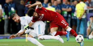 Insya Allah Aku Lilo, Madrid BENCANA UNTUK SETAN MERAH. Mohamed Salah (Liverpool) ketika dijatuhkan Sergio Ramos (Real Madrid) di Final Liga Champions 2018.