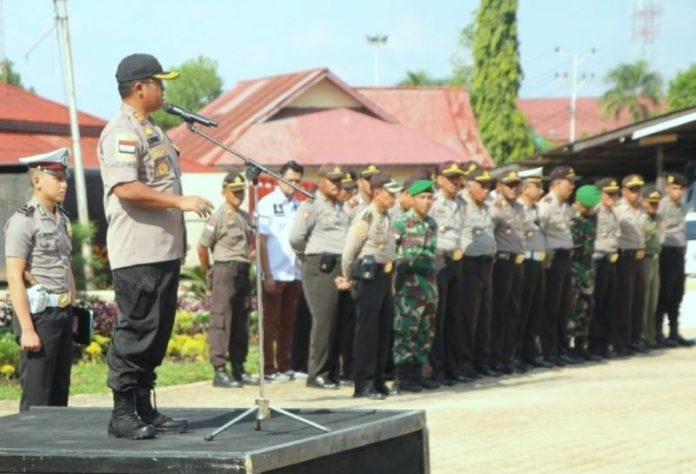 Apel gabungan dalam rangka Operasi Ketupat Kapuas 2018 yang digelar Rabu (6/6) kemarin--ist