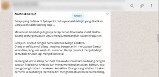 Keliru Penyebutan Lokasi Azan