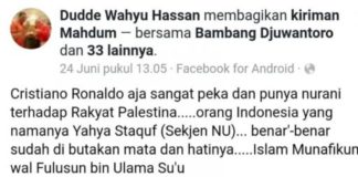 Ronaldo Buang Mik Bukan karena Israel