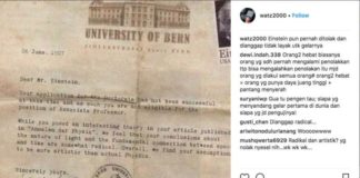 Surat Penolakan Einstein Palsu