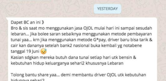 Tak Semua Driver Ojol Kesulitan Terima Pembayaran Nontunai